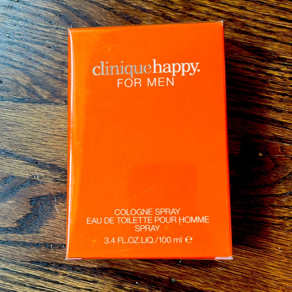 NEW Clinique Happy For Men Cologne Spray Eau de Toilette  3.4 oz/100ml